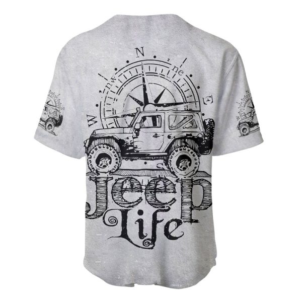 American Jeep Baseball Jersey Sketch Art Jeep Life Jezsport.com