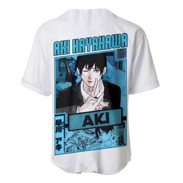 Anime Chainsaw Man Streetwear Baseball Jersey Aki Hayakawa Jezsport.com