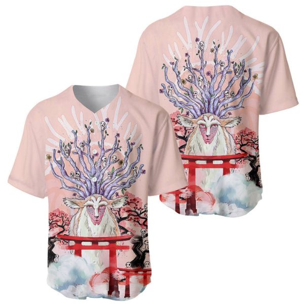 Anime Movie Wolf Princess Baseball Jersey Forest Spirits For Men and Women Jezsport.com