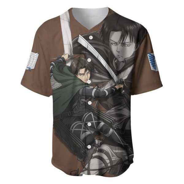 AOT Levi Ackerman Baseball Jersey For Men and Women Jezsport.com