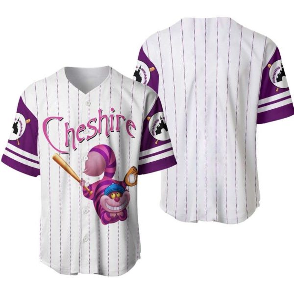 Cheshire Alice Wonderland Player Disney Baseball Jersey For Men and Women Jezsport.com