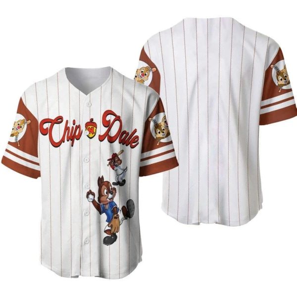 Chip And Dale Disney Baseball Jersey, Mickey And Friends Baseball Jersey For Men and Women Jezsport.com