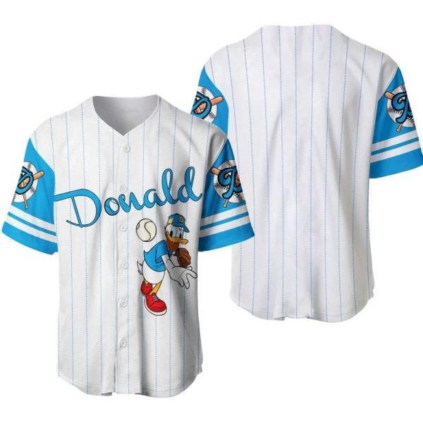 Donal Duck Disney Baseball Jersey For Men and Women Jezsport.com