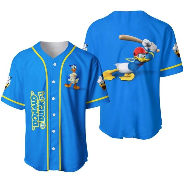 Donal Duck Player Disney Baseball Jersey For Men and Women Jezsport.com