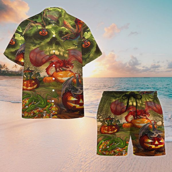 3D Spooky Dragon Halloween Hawaiian Shirt, Summer Shirt For Men and Women Jezsport.com