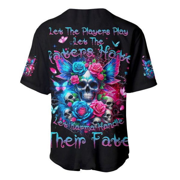 Fairy Skull Baseball Jersey Let Karma Handle Their Fate Jezsport.com