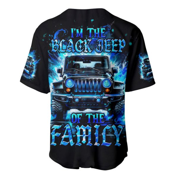 Flame Jeep Baseball Jersey I'm The Black Jeep Of The Family Jezsport.com