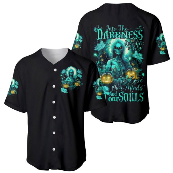 Witch Skull Baseball Jersey Into Darkness To Lose Our Mind And Find Our Souls For Men and Women Jezsport.com