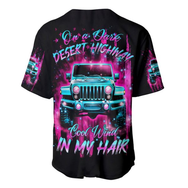 Pink Jeep Baseball Jersey On The Dark Desert Highway Cool Wind In My Hair Jezsport.com