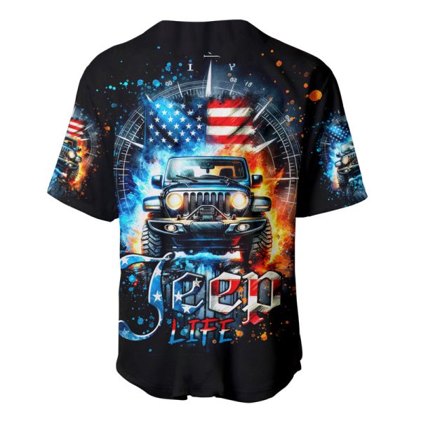 Fire Jeep Baseball Jersey American Jeep Life Jezsport.com