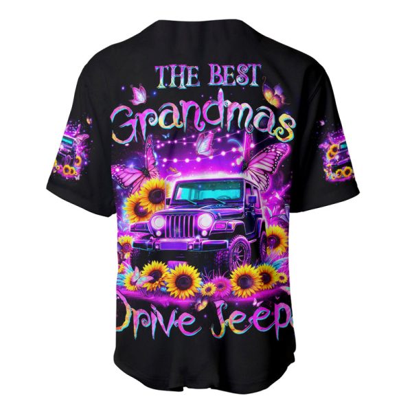 Buffterfly Jeep Baseball Jersey The Best Grandmas Drive Jeeps Jezsport.com