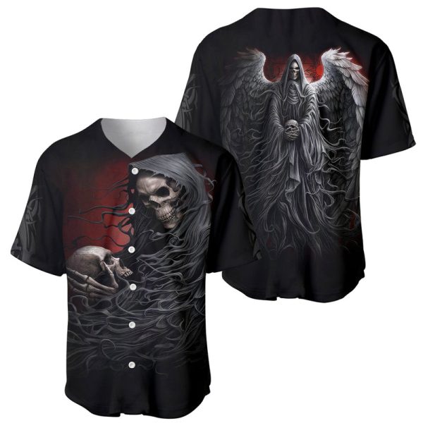 Skull Baseball Jersey Death Angel Hold Skull For Men and Women Jezsport.com