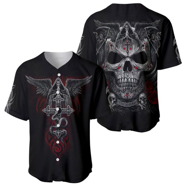 Skull Baseball Jersey Cross Snake Bloody Skull For Men and Women Jezsport.com