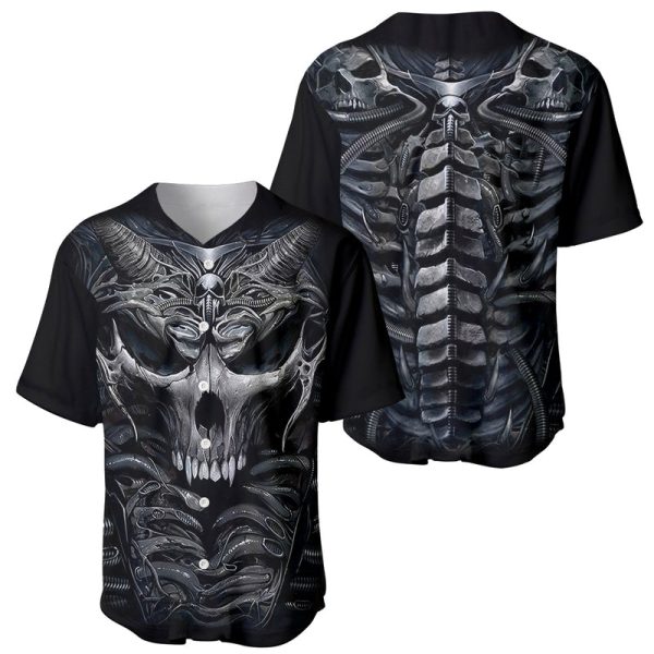 Skull Baseball Jersey Skeleton Inside For Men and Women Jezsport.com