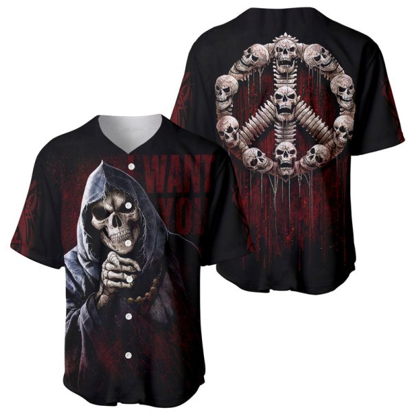 Reaper Baseball Jersey Uncle Death Angel Peace Skull For Men and Women Jezsport.com