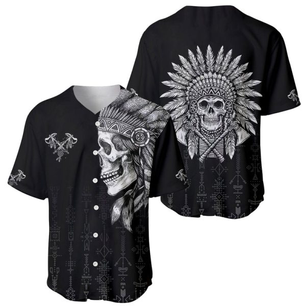 Skull Baseball Jersey Chief Skeleton For Men and Women Jezsport.com