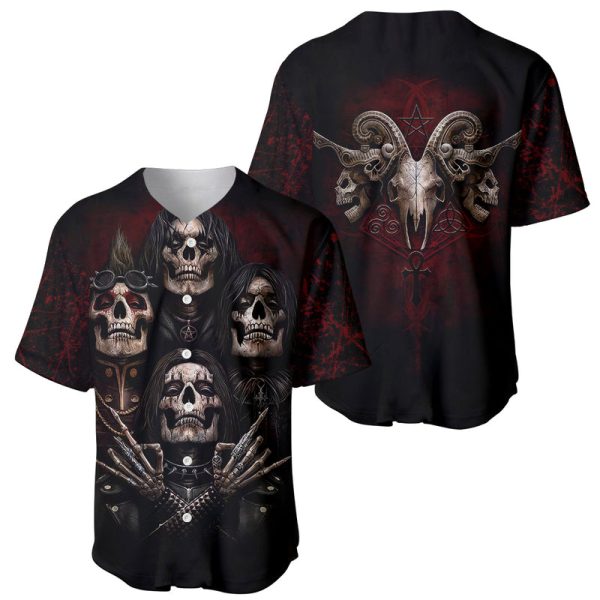 Skull Baseball Jersey Boy Band Queen For Men and Women Jezsport.com