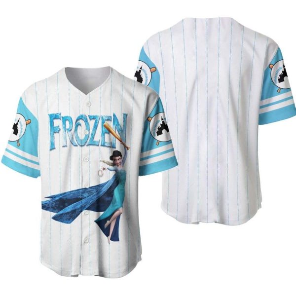 Frozen Elsa Disney Baseball Jersey For Men and Women Jezsport.com