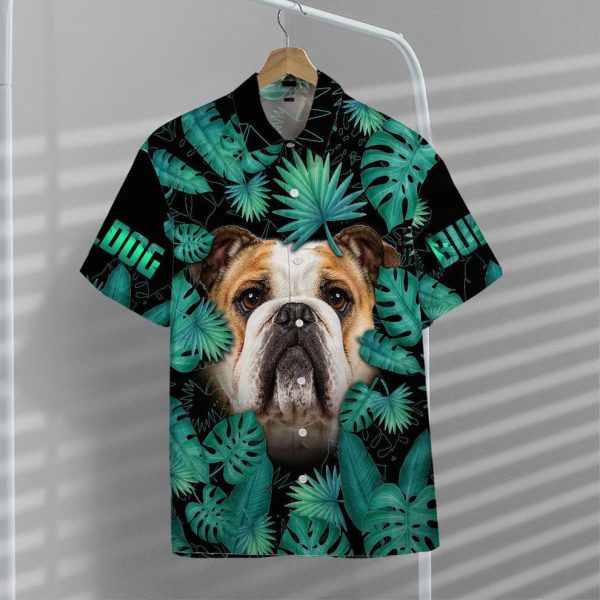 3D Bulldog Hawaii Shirt, Summer Shirt For Men and Women Jezsport.com