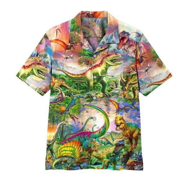 3D Dinosaur Hawaii Shirt, Summer Shirt For Men and Women Jezsport.com