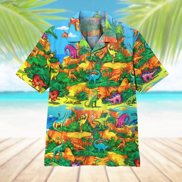 3D Dinosaur Kid Hawaii Shirt, Summer Shirt For Men and Women Jezsport.com