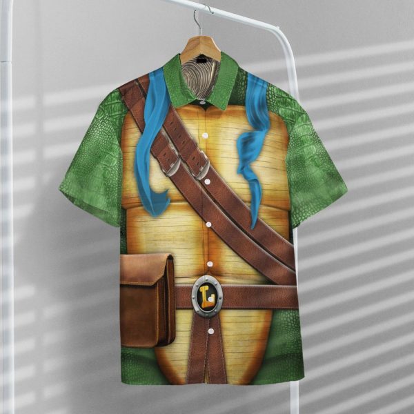 3D Leonardo TMNT Leo Cosplay Hawaii Shirt, Summer Shirt For Men and Women Jezsport.com