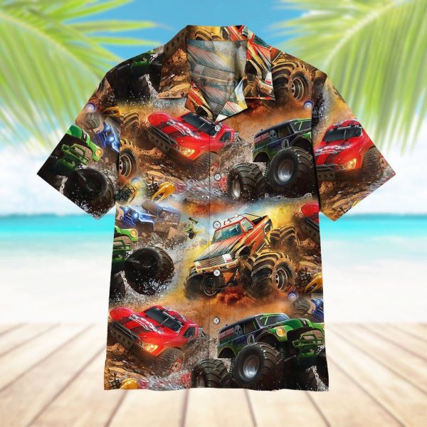 3D Monster Truck Hawaii Shirt, Summer Shirt For Men and Women Jezsport.com