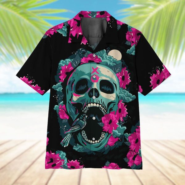 3D Skull And Flower Hawaii Shirt, Summer Shirt For Men and Women Jezsport.com