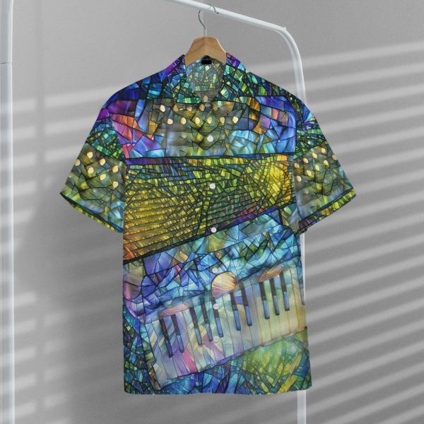 3D Stained Glass Accordion Hawaii Shirt, Summer Shirt For Men and Women Jezsport.com