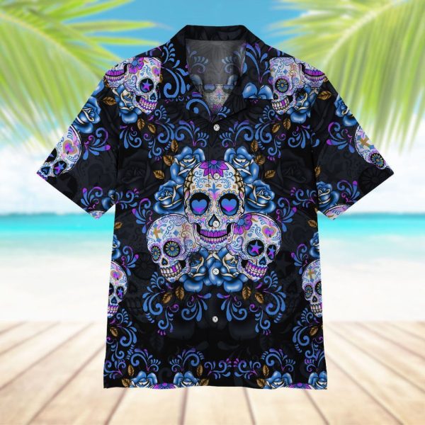 3D Sugar Skull Hawaii Shirt, Summer Shirt For Men and Women Jezsport.com