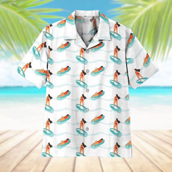 3D Surfing Girl Hawaii Shirt, Summer Shirt For Men and Women Jezsport.com