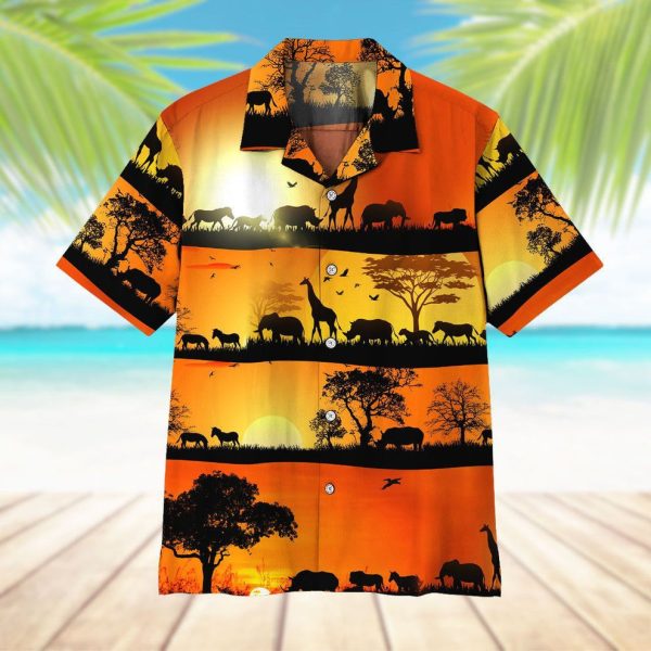 Wild Animals In Sunset Hawaii Shirt, Summer Shirt For Men and Women Jezsport.com