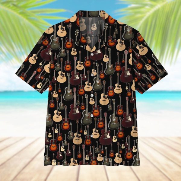 3D Acoustic Guitar Hawaii Shirt, Summer Shirt For Men and Women Jezsport.com