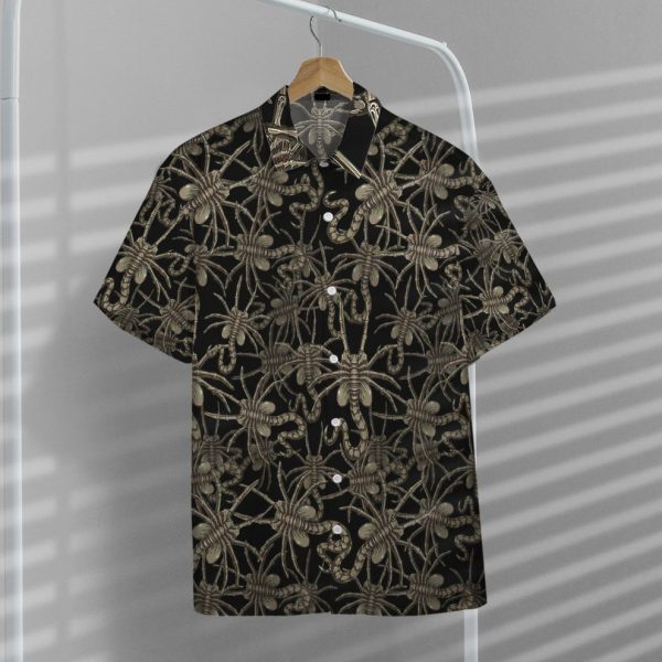 3D Alien Face Hugger Hawaii Shirt, Summer Shirt For Men and Women Jezsport.com