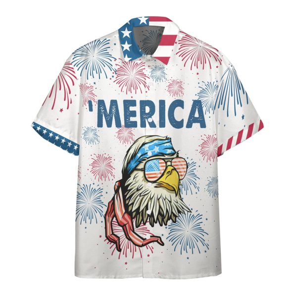 3D America Independence Day Bald Eagle Hawaii Shirt, Summer Shirt For Men and Women Jezsport.com