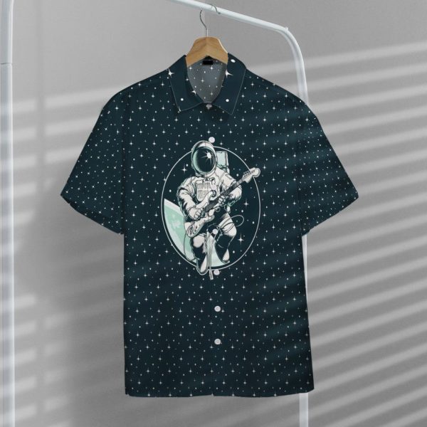 3D Astronaut Playing Guitar Hawaii Shirt, Summer Shirt For Men and Women Jezsport.com