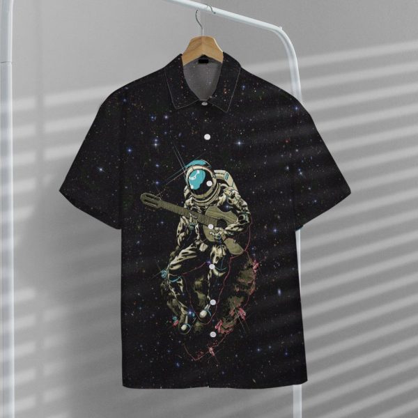 3D Astronaut Playing The Guitar Hawaii Shirt, Summer Shirt For Men and Women Jezsport.com