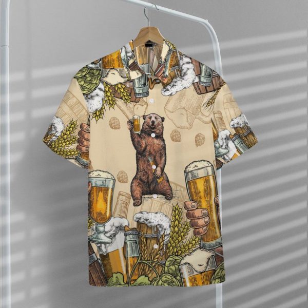 3D Bear and Beer Hawaii Shirt, Summer Shirt For Men and Women Jezsport.com