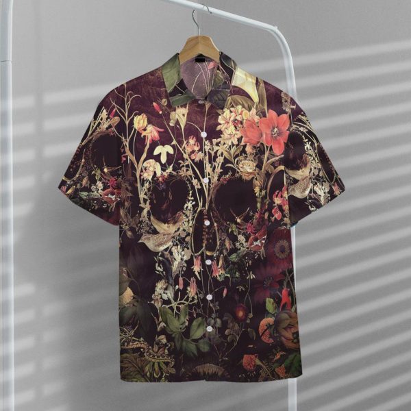 3D Bloom Skull Hawaii Shirt, Summer Shirt For Men and Women Jezsport.com