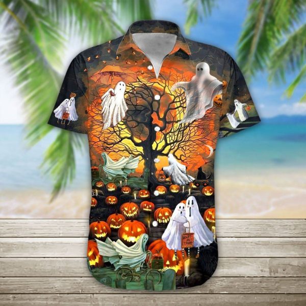 3D Boo Halloween Hawaii Shirt, Summer Shirt For Men and Women Jezsport.com