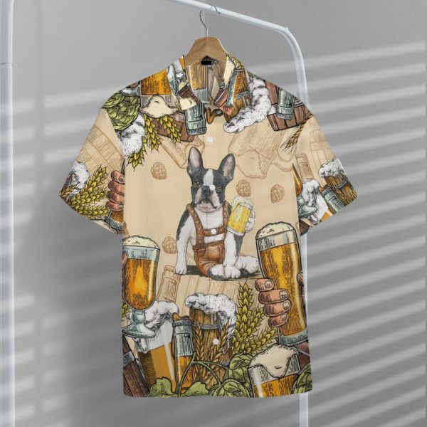 3D Boston Terrier and Beer Hawaii Shirt, Summer Shirt For Men and Women Jezsport.com