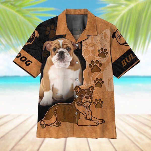 3D Bulldog Hawaii Shirt, Summer Shirt For Men and Women Jezsport.com