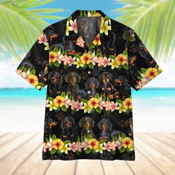 3D Dachshund Hawaii Shirt, Summer Shirt For Men and Women Jezsport.com