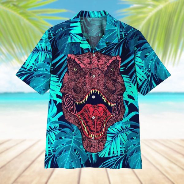 3D Dinosaur Hawaii Shirt, Summer Shirt For Men and Women Jezsport.com