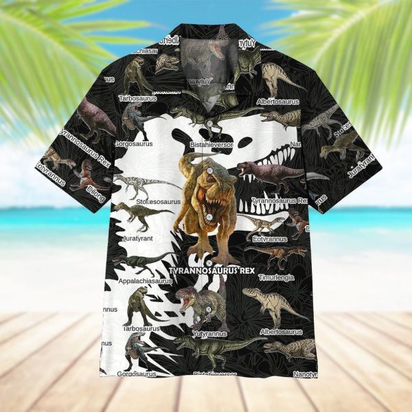 3D Dinosaur Hawaii Shirt, Summer Shirt For Men and Women Jezsport.com