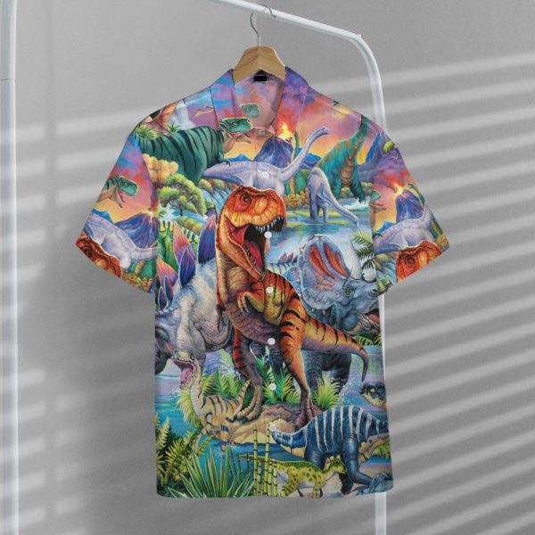 3D Dinosaur World Hawaiian Shirts, Summer Shirt For Men and Women Jezsport.com