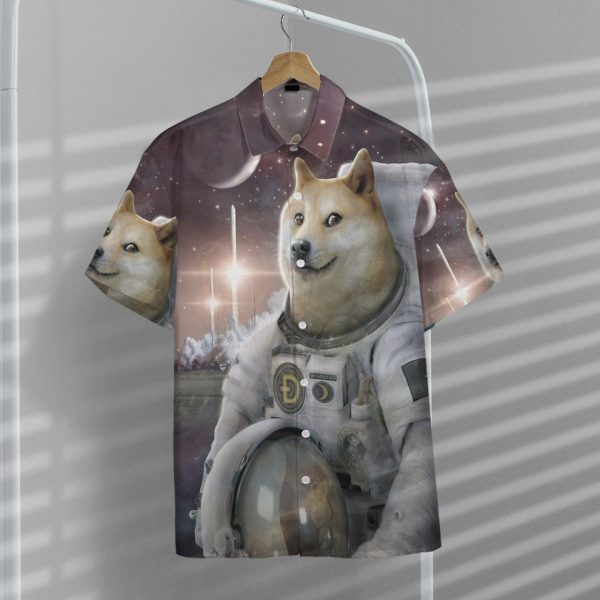 3D Doge To The Moon Hawaii Shirt, Summer Shirt For Men and Women Jezsport.com