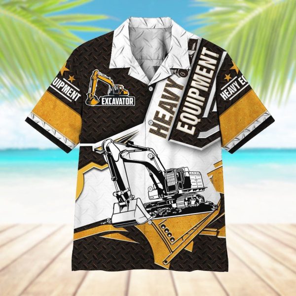 3D Excavator Hawaii Shirt, Summer Shirt For Men and Women Jezsport.com