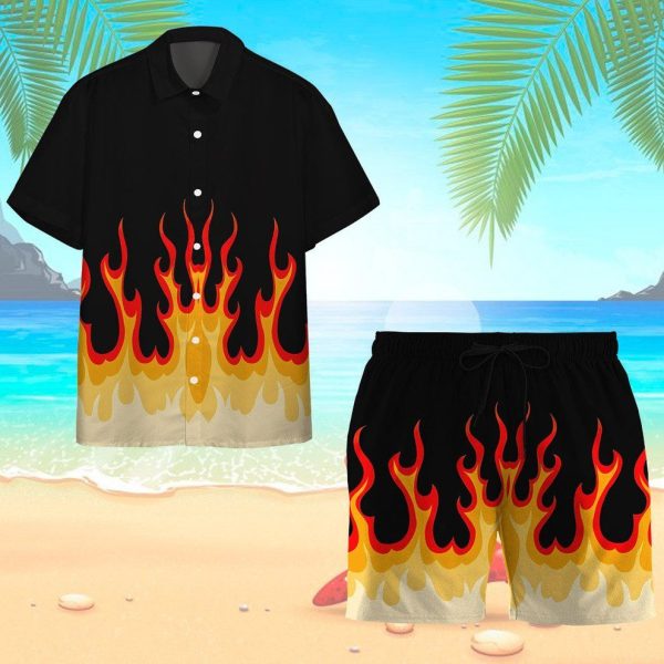 3D Fire Hot Rod Flames Hawaii Shirt, Summer Shirt For Men and Women Jezsport.com