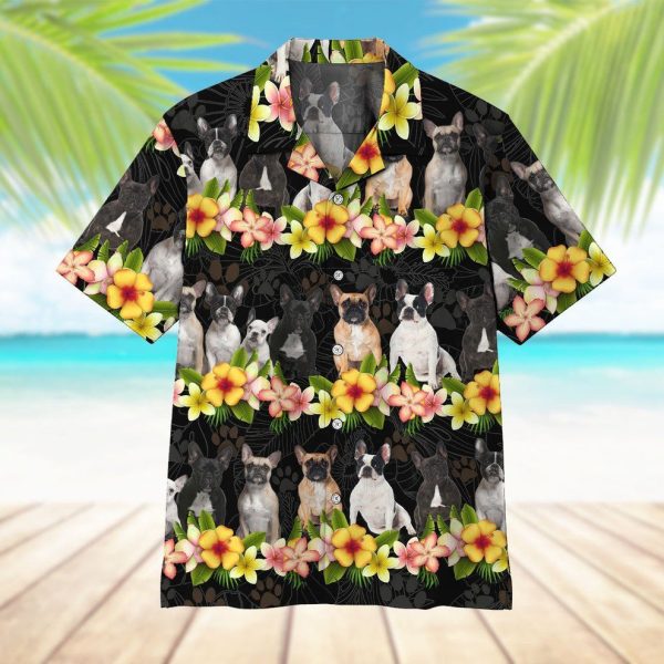 3D French Bulldog Hawaii Shirt, Summer Shirt For Men and Women Jezsport.com